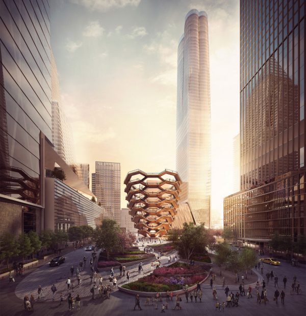 Heatherwick unveils staircase sculpture as "centrepiece" for New York’s Hudson Yards