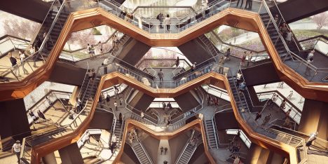 Heatherwick unveils staircase sculpture as "centrepiece" for New York’s Hudson Yards