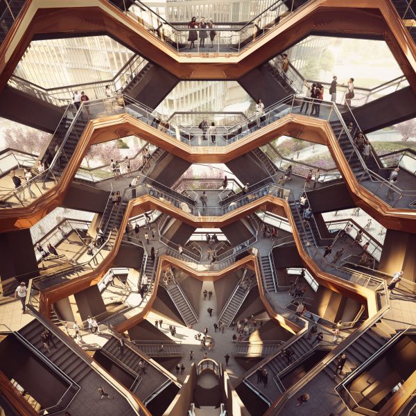 Heatherwick unveils staircase sculpture as "centrepiece" for New York’s Hudson Yards