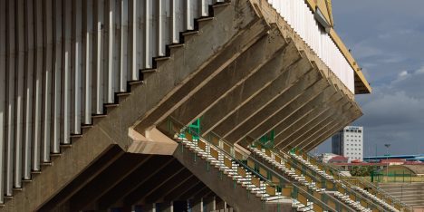 Modernist stadium in Cambodia captured in new photos by Virgile Simon Bertrand