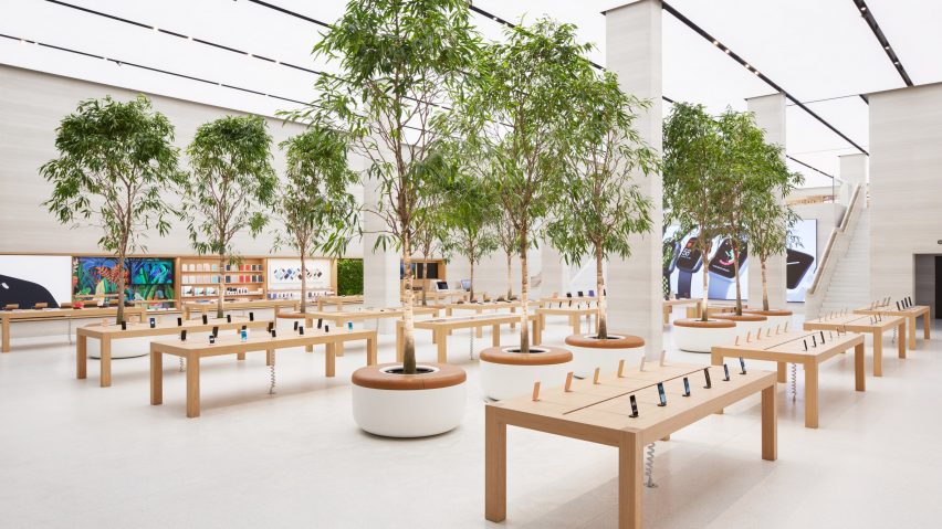 Apple unveils tree-filled Regent Street store by Foster + Partners