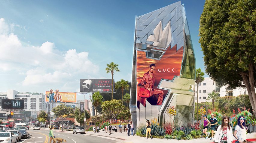 Belltower digital billboard by Tom Wiscombe
