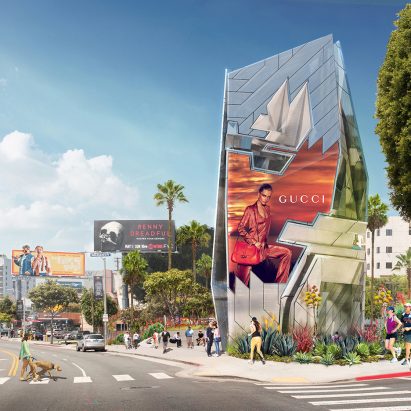 Belltower digital billboard by Tom Wiscombe