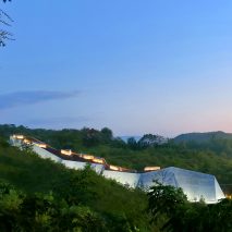 Dinosaur egg museum in China features bamboo-textured walls