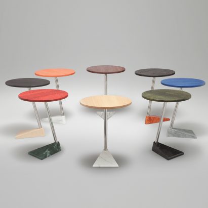 Wood, marble and steel combine in Elements table by Made in Ratio