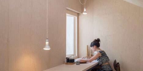 Davidson Rafailidis tops studios for artist and ceramicist with three angular roofs