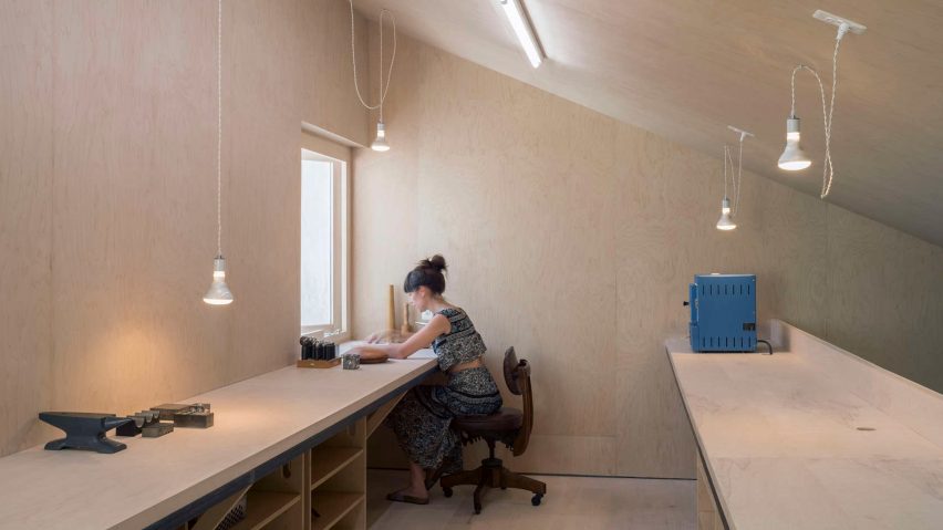 Davidson Rafailidis tops studios for artist and ceramicist with three angular roofs