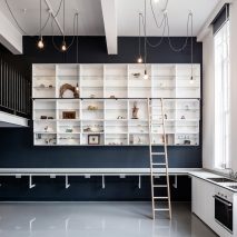 Charles Tashima Architecture creates cabinet of curiosities inside school science laboratory