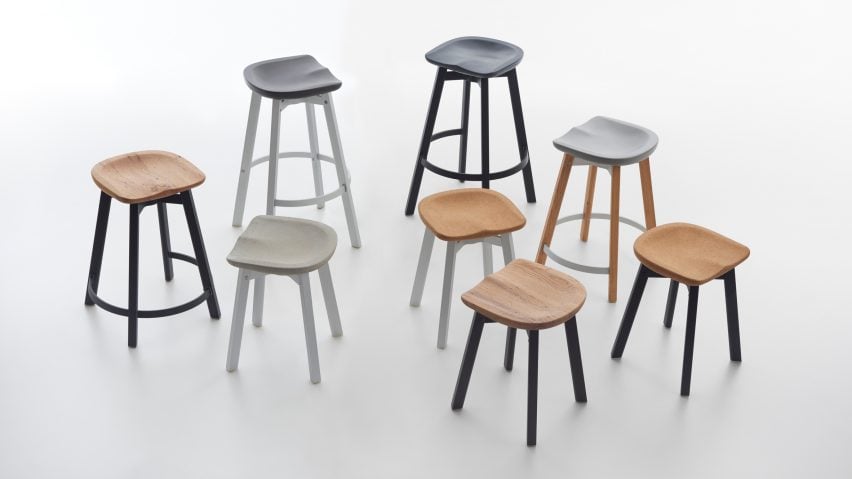 SU Stool collection Cork Seat by Nendo