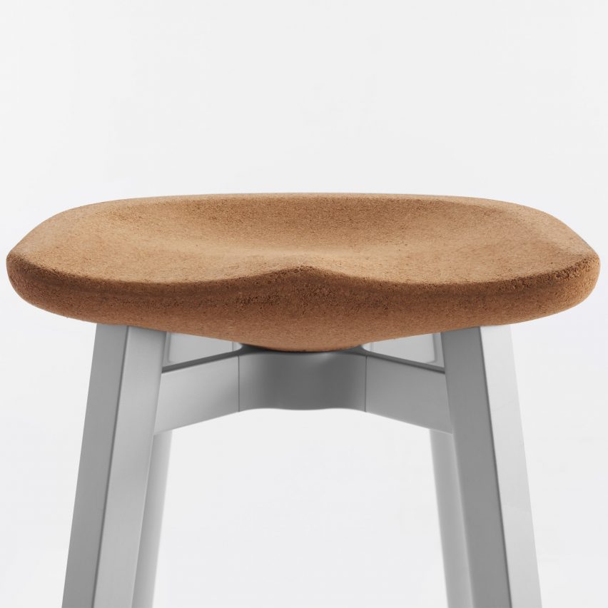 SU Stool collection Cork Seat by Nendo
