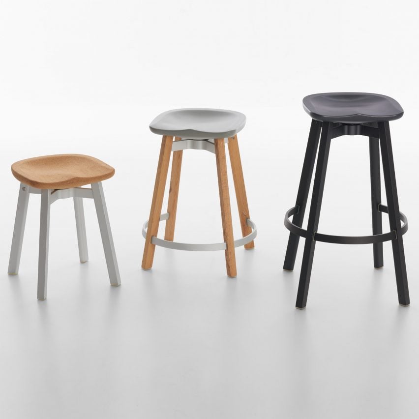 SU Stool collection Cork Seat by Nendo