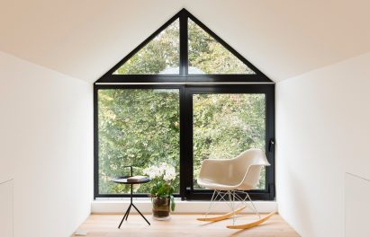 A reading room in a dormer extension