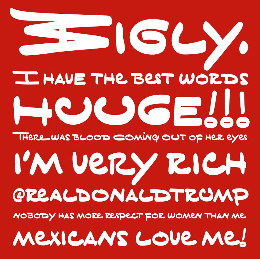 Tiny Hand Donald Trump font