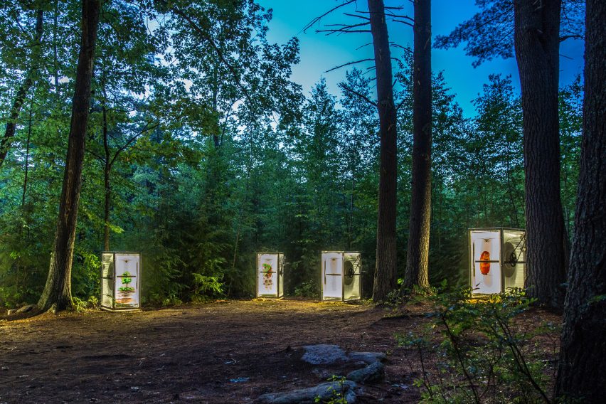 Universal Play Machine flipbooks in the forest by Beam Camp