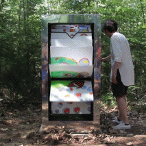 Universal Play Machine flipbooks in the forest by Beam Camp