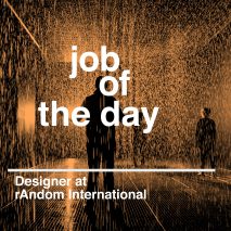 Job of the day: designer at rAndom International