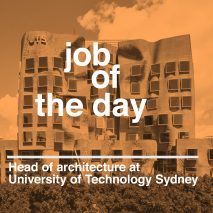 Job of the day: head of architecture at the University of Technology Sydney