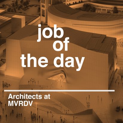Job of the day: architects at MVRDV