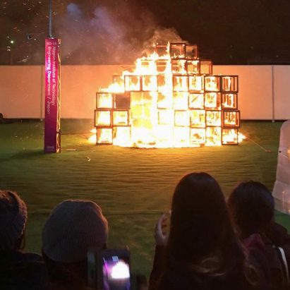 Child dies after exhibit catches fire at Tokyo Design Week