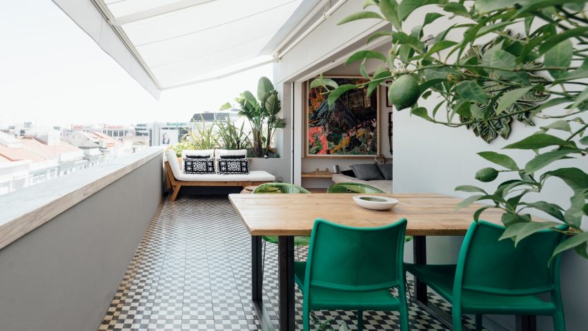 Atelier Data uses light and greenery to transform Lisbon penthouse into urban oasis
