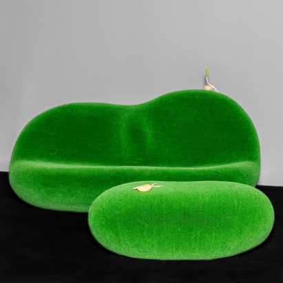 Azuma Makoto's botanical sofa for the Chamber gallery. Photograph by Lauren Coleman.