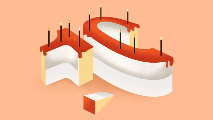 Illustration by Jack Bedford to celebrate Dezeen's 10th birthday