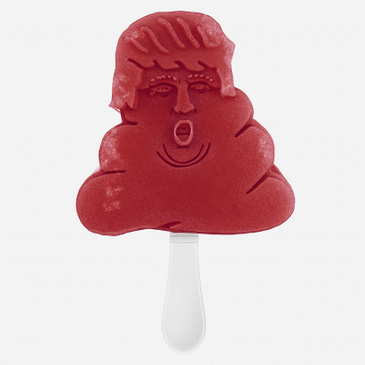 Donald Trump and Hillary Clinton frozen ice pops by Janne Kytannen