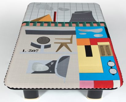 Doshi Levien Objects of Devotion Offerings to Modernist India daybed and lamp inspired by Le Corbusier