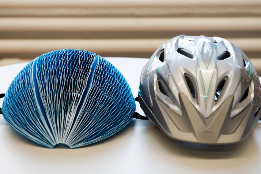 Foldable paper cycling helmet wins James Dyson Award