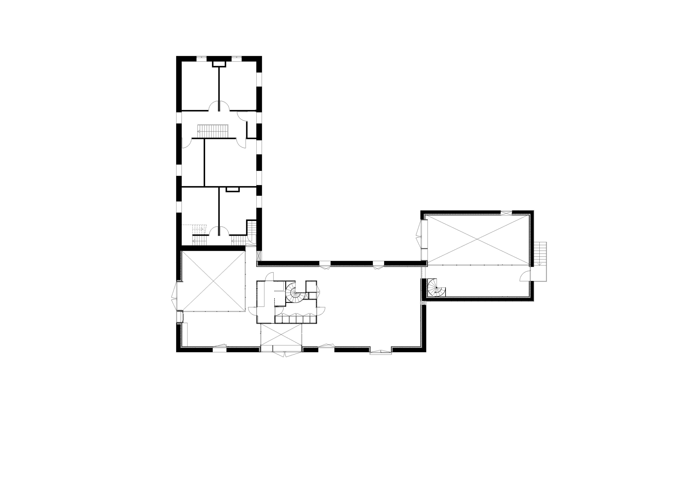 Plans of Dutch farmhouse conversion by Jeanne Dekkers Architects in Limburg