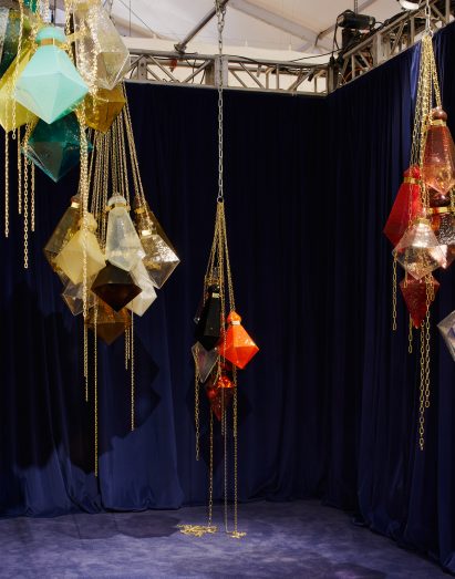 Pendant lights for Hostler Burrows at Design Miami 2016.