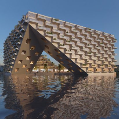 BIG and Barcode Architects unveil terraced block for IJburg waterfront