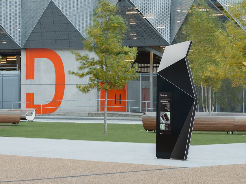 Here East London signage and wayfinding by dn&co