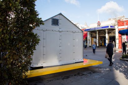Design Museum installs Ikea Shelter