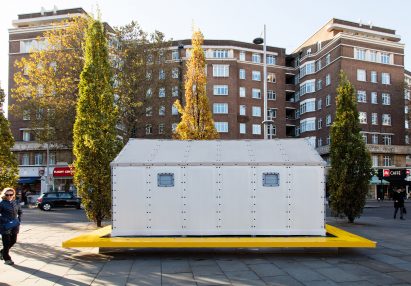 Design Museum installs Ikea Shelter
