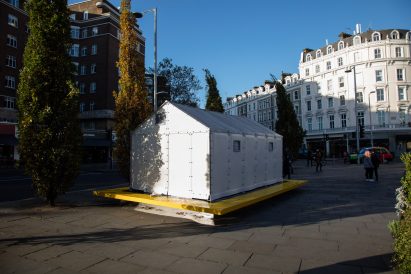 Design Museum installs Ikea Shelter