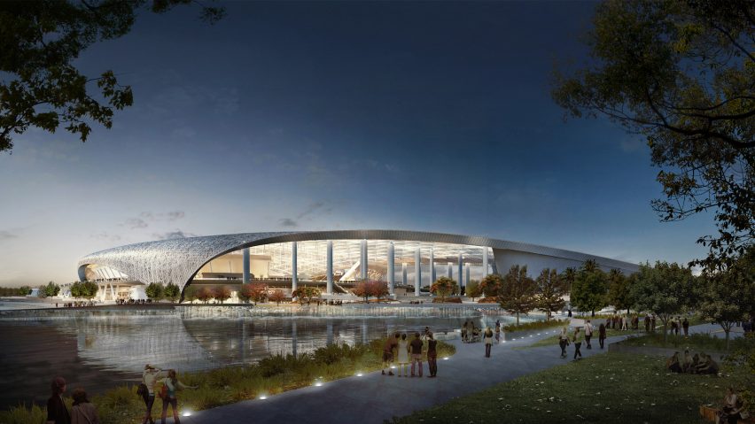 Construction begins on massive stadium for American football team LA Rams