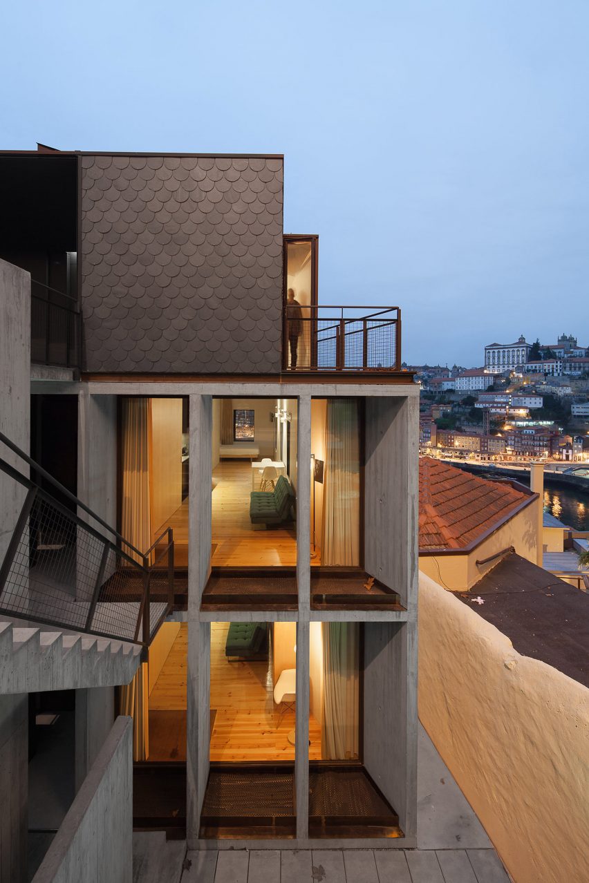 Oh Porto apartments by Nuno Sousa Melo and Hugo Ferreira Architects