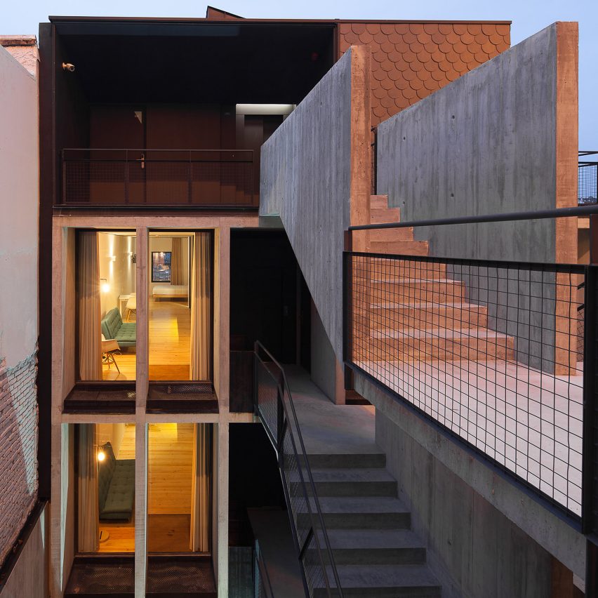 Oh Porto apartments by Nuno Sousa Melo and Hugo Ferreira Architects