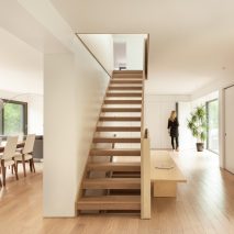 Atelier Pierre Thibault reorganises Quebec home around central plywood stairs