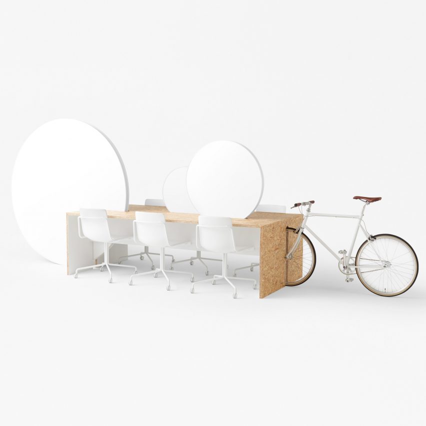 Rolling workspace by Nendo