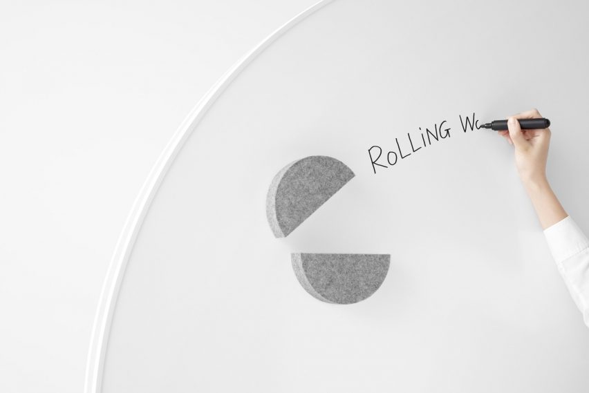 Rolling workspace by Nendo