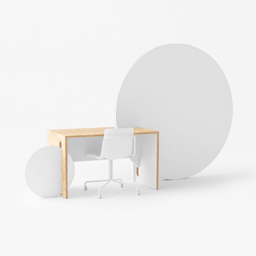 Rolling workspace by Nendo