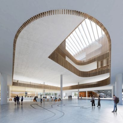 Shanghai Library by Schmidt Hammer Lassen Architects