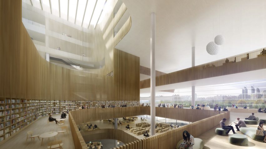 Shanghai Library by Schmidt Hammer Lassen Architects