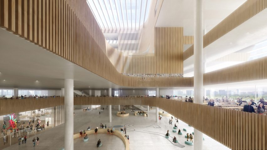 Shanghai Library by Schmidt Hammer Lassen Architects