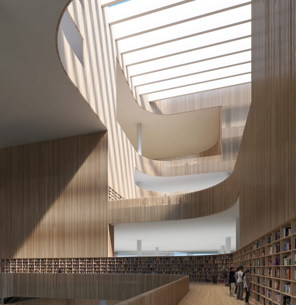 Shanghai Library by Schmidt Hammer Lassen Architects
