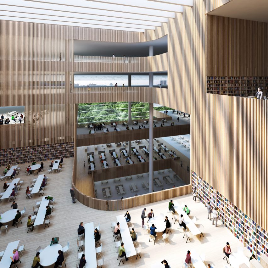 Shanghai Library by Schmidt Hammer Lassen Architects