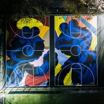 Stanton Street basketball courts by Kaws and Nike