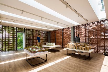 The Lantern for Nanoco-Panasonic Lighting Showroom in Hanoi by Vo Trong Nghia Architects